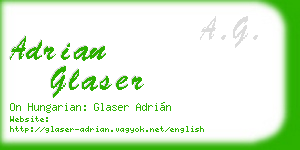 adrian glaser business card