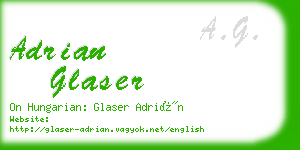 adrian glaser business card